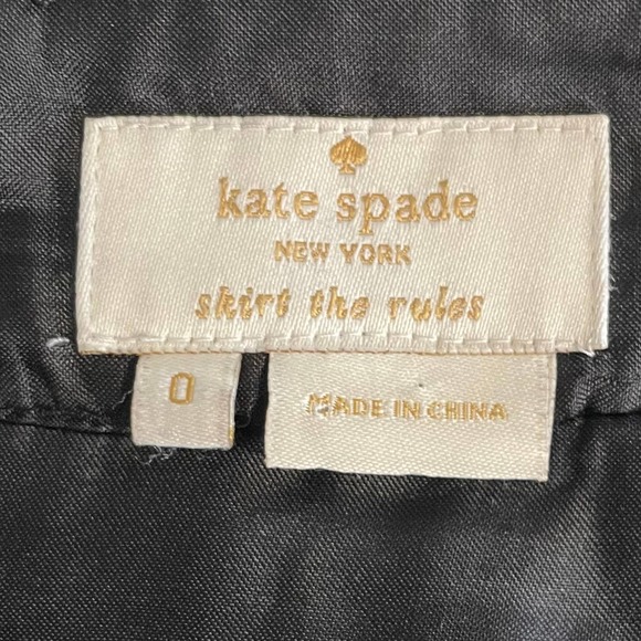 Kate Spade Black Wool Straight Pencil Skirt 0 - Picture 5 of 7